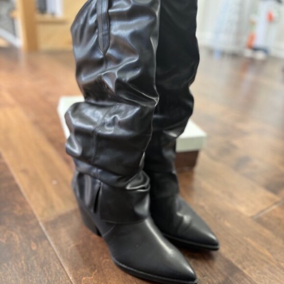 Oasis Society The Thea - Fold Over Black Boots - 8.5 - Picture 3 of 9